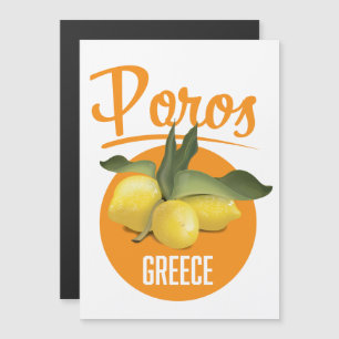 Poros Griechenland Reiseplakat Art Print Magnetkarte