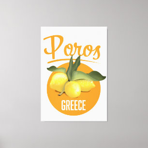 Poros Griechenland Reiseplakat Kunstprint Leinwanddruck