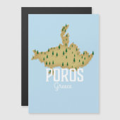 Poros Griechisch Karte Illustriertes Reiseplakat (Vorne/Hinten)