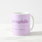 Porphyrophile: Lavendel-Tasse für Lila Enthusiaste Kaffeetasse (VorderseiteRechts)
