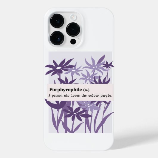 PORPHYROPHILE LILA BLUME iPhone HÜLLE (Rückseite)
