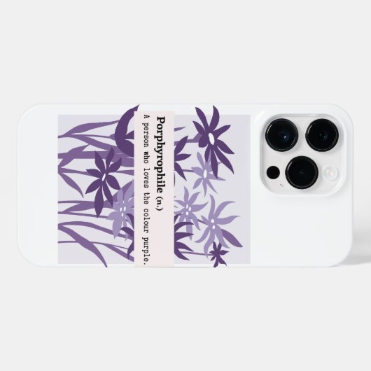 PORPHYROPHILE LILA BLUME iPhone HÜLLE (Rückseite (Horizontal))