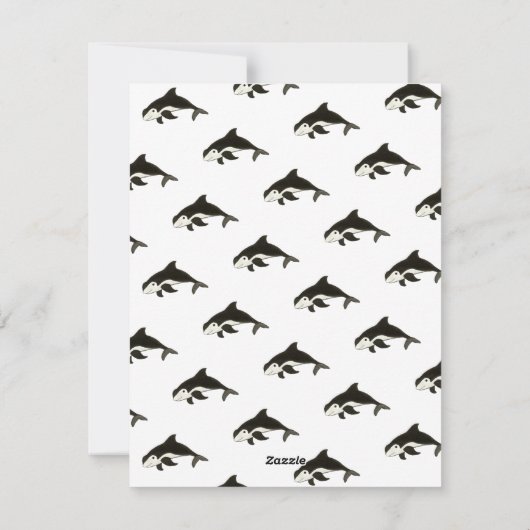 Porpoise Valentine Feiertagskarte (Rückseite)