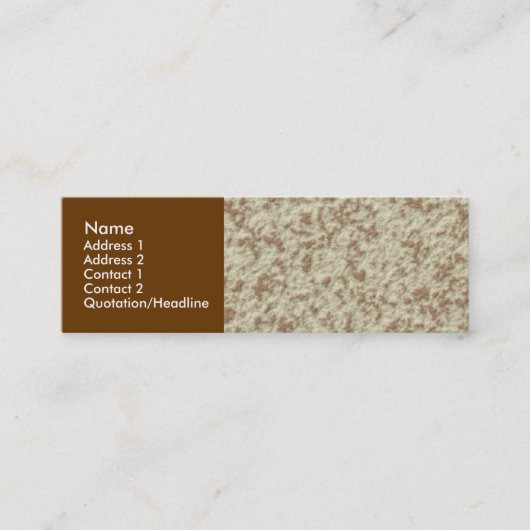 Porridge Mini Visitenkarte (Vorderseite)