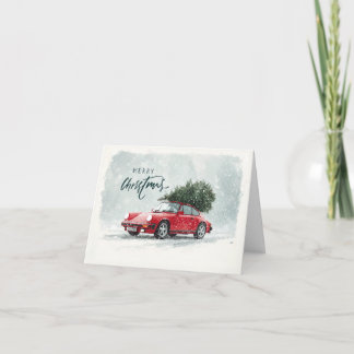 Porsche 911 Classic Merry Christmas Card Dankeskarte