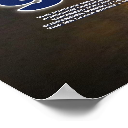 PORSCHE 911 DAKAR POSTER (Ecke)