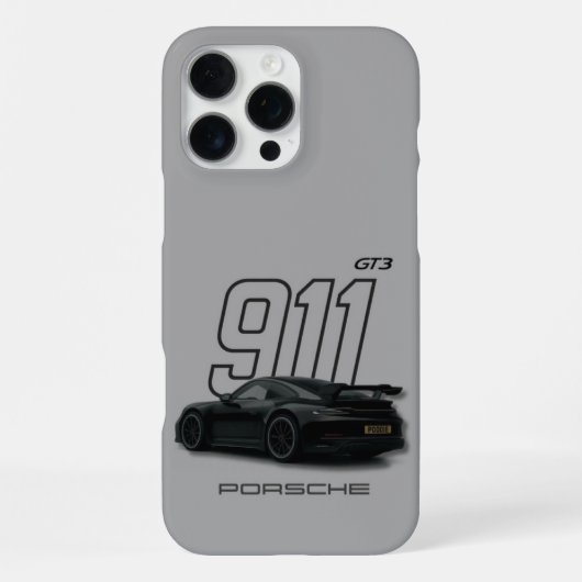 Porsche 911 GT3 Phone Case - Sleek Gray Design iPhone Hülle (Rückseite)