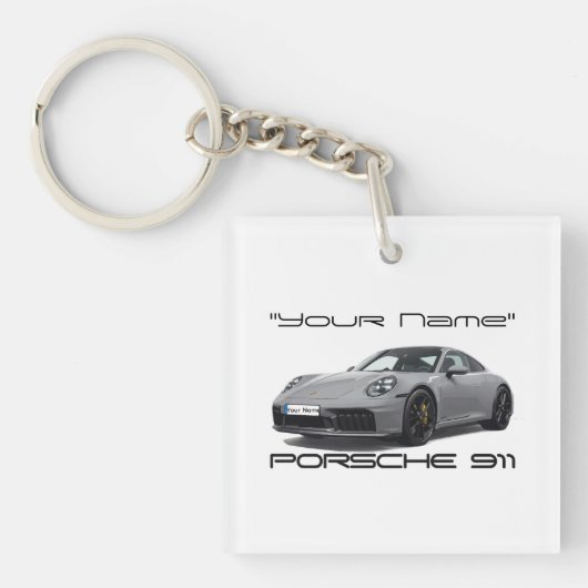Porsche 911 (PERSONALISIERT) 992.2 Schlüsselanhänger (Vorderseite)