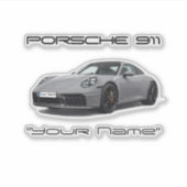Porsche 911 (PERSONALIZED) 992.2 Aufkleber (Vorderseite)