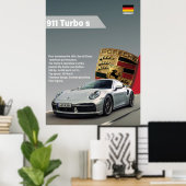 Porsche 911 Turbo S - Speed Style Poster (Heimbüro)