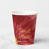 Porsche Blume / Original / Pappbecher (Rückseite)