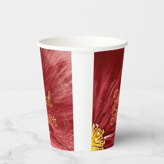 Porsche Blume / Original / Pappbecher (Rechts)