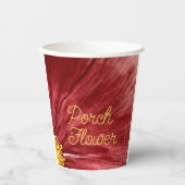 Porsche Blume / Original / Pappbecher (Vorderseite)