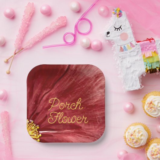 Porsche Blume / Original / Pappteller (Party)