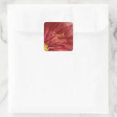 Porsche Blume / Original / Quadratischer Aufkleber (Tasche)