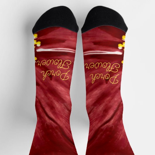 Porsche Blume / Original / Socken (Oben)