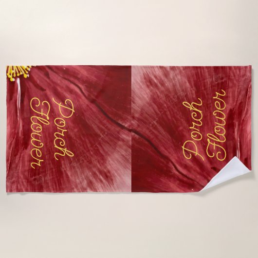 Porsche Blume / Original / Strandtuch (Vorderseite)