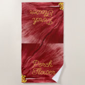 Porsche Blume / Original / Strandtuch (Vorderseite)