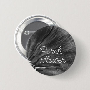 Porsche Blume / Schwarz und Weiß / Button