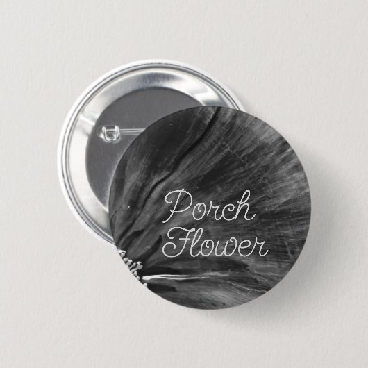 Porsche Blume / Schwarz und Weiß / Button (Vorne & Hinten)