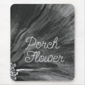 Porsche Blume / Schwarz und Weiß / Mousepad (Vorne)