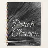 Porsche Blume / Schwarz und Weiß / Planer (Vorderseite)