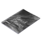 Porsche Blume / Schwarz und Weiß / Spirale Notizblock (Linke Seite)