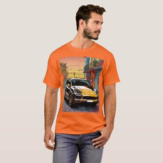 Porsche Cayenne Men's Basic T - Shirt (Vorne ganz)
