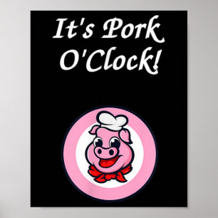 Porsche Oclock Grillen Shirt Barbecue Grill Smoker Poster