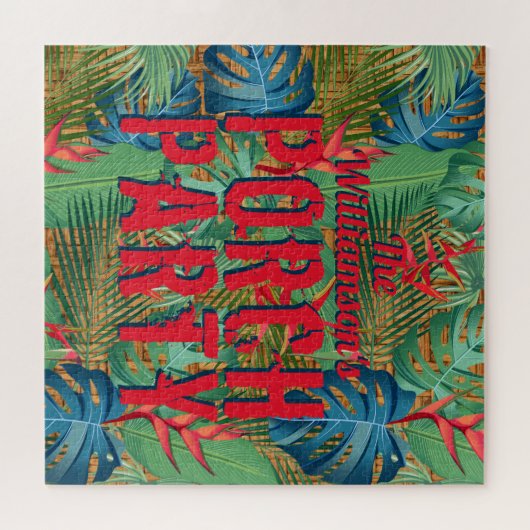 Porsche Party Tropisches Muster Puzzle (Horizontal)