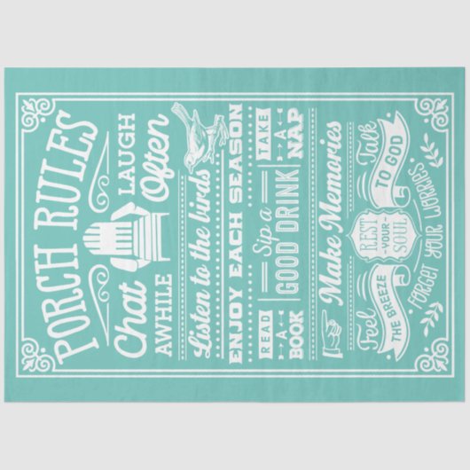 Porsche-Regeln Seidenpapier (Vorderseite)