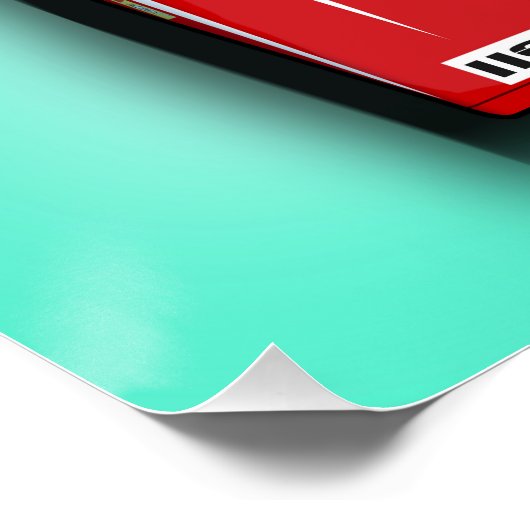 Porsche vs Ferrari Poster (Ecke)