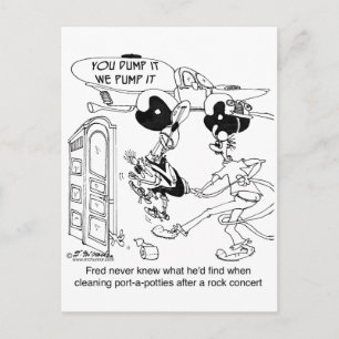Port-a-Potty nach einem Rockkonzert Postkarte