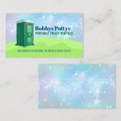 Port a Potty Slogans Visitenkarte (Vorne/Hinten)