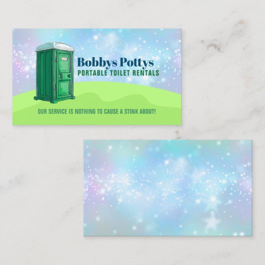 Port a Potty Slogans Visitenkarte (Vorne/Hinten)