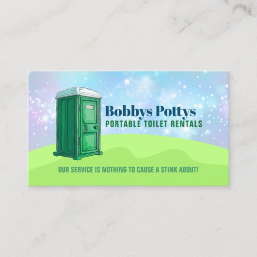 Port a Potty Slogans Visitenkarte (Vorderseite)