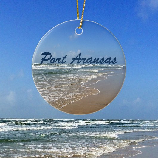 Port Aransas Beach in Texas Keramikornament