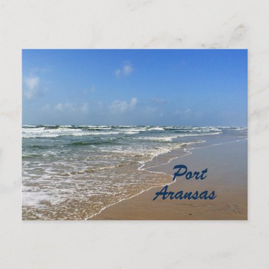 Port Aransas Beach in Texas Postkarte (Vorderseite)