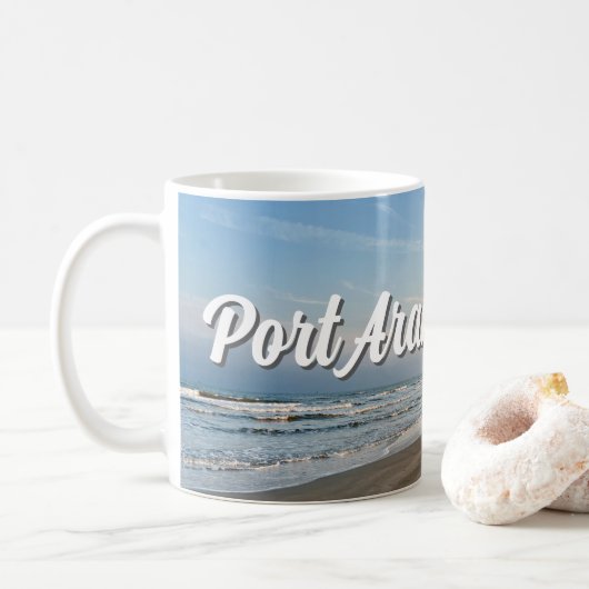 Port Aransas Beach Sunset Texas Photography Kaffeetasse (Mit Donut)