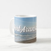 Port Aransas Beach Sunset Texas Photography Kaffeetasse (Vorderseite Links)