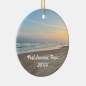 Port Aransas Beach Sunset Texas Photography Keramik Ornament (Rechts)