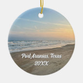 Port Aransas Beach Sunset Texas Photography Keramik Ornament (Vorne)