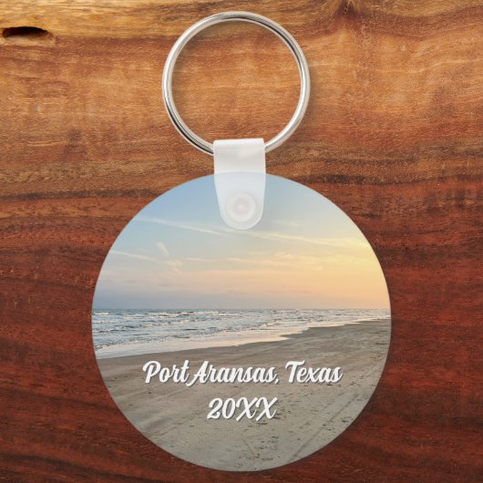 Port Aransas Beach Sunset Texas Photography Schlüsselanhänger (Vorderseite)