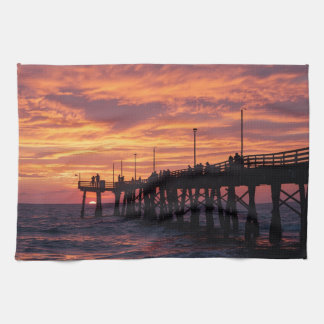 Port Aransas Beach Towel - Gulf Coast Sunset  Geschirrtuch