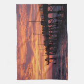 Port Aransas Beach Towel - Gulf Coast Sunset  Geschirrtuch (Vertikal)
