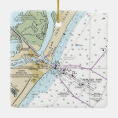 Port Aransas Chart Keramikornament (Rückseite)