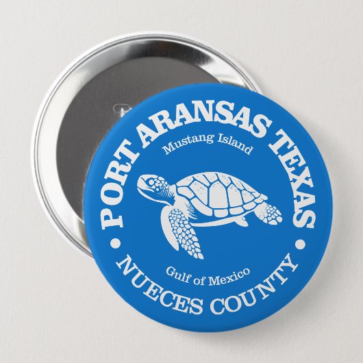 Port Aransas (Meeresschildkröte) Button (Vorne & Hinten)