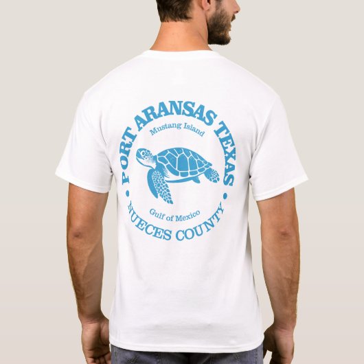 Port Aransas (Meeresschildkröte) T-Shirt (Rückseite)