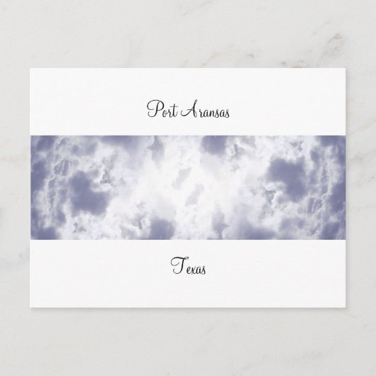 Port Aransas (Panorama) Wolken #2 Postkarte (Vorderseite)