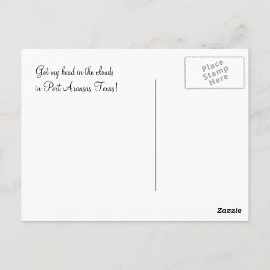 Port Aransas (Panorama) Wolken Postkarte (Rückseite)